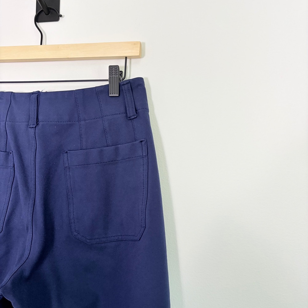 Maeve Anthropologie The Colette Wide Leg Crop Point Pants Blue Navy Blue 28 - Picture 7 of 9